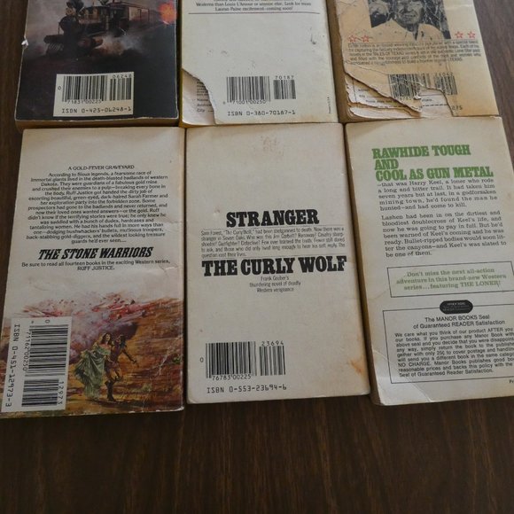 Lot Of 9 Vintage Western Paperback Books Jake Logan & Others - Picture 9 of 9